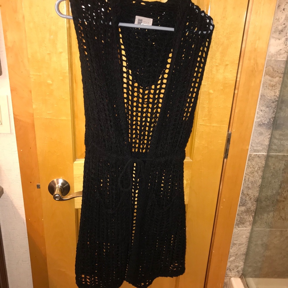 Crochet Long Sweater Vest Sleeveless